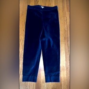 France’s Valentine navy cropped velvet pant size 10
